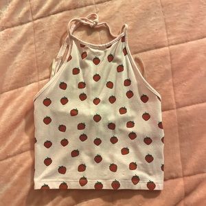 Cute strawberry women’s halter top